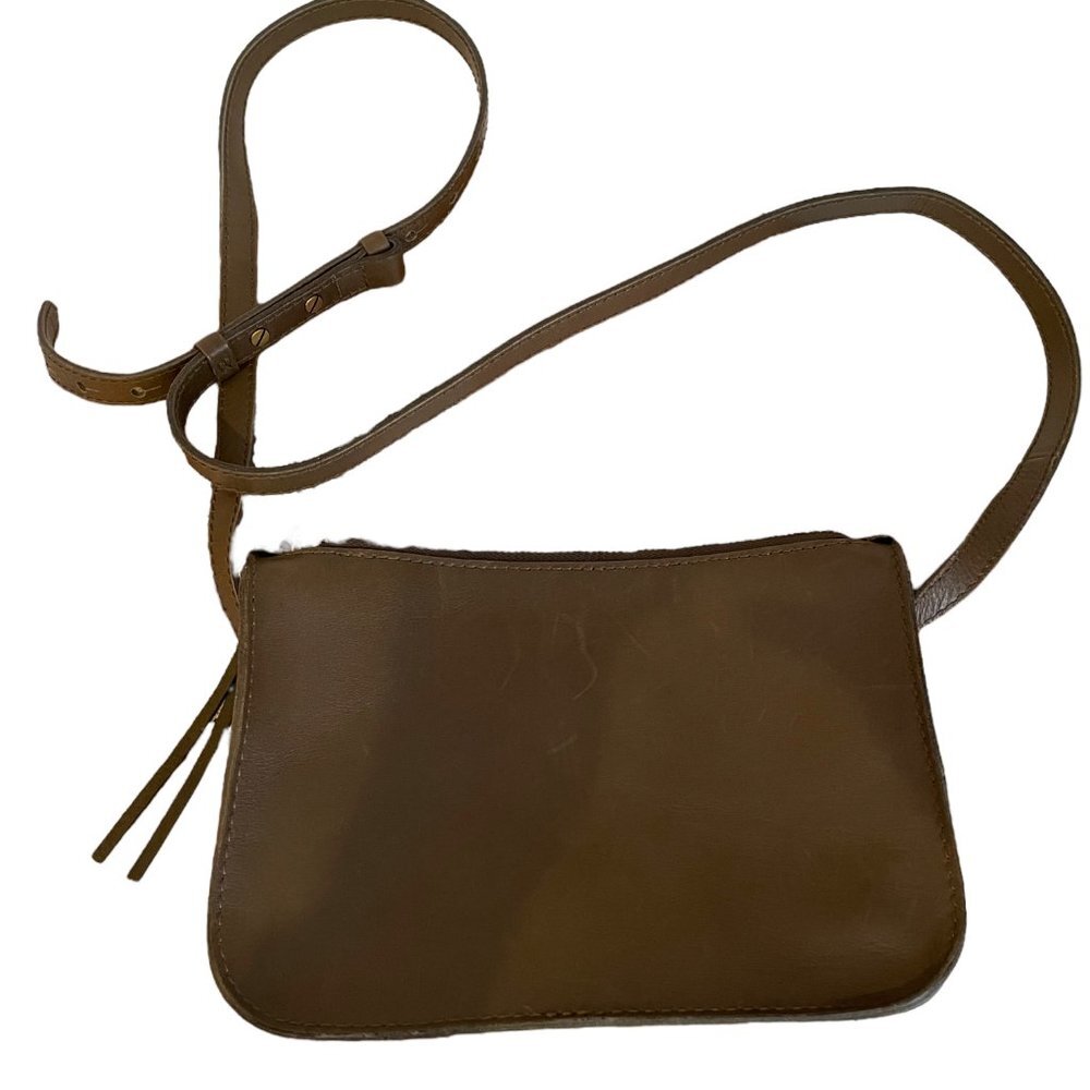 Madewell Olive Green Leather Crossbody Purse Bag G0157